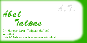 abel talpas business card